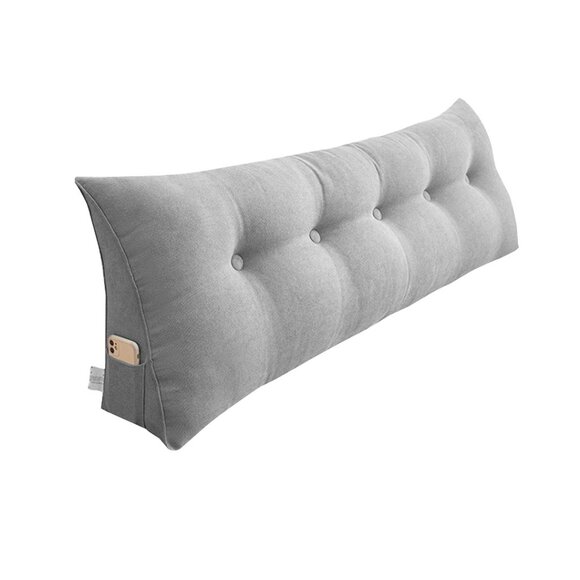 SOGA 120cm Silver Wedge Bed Cushion - Picture 2 of 16